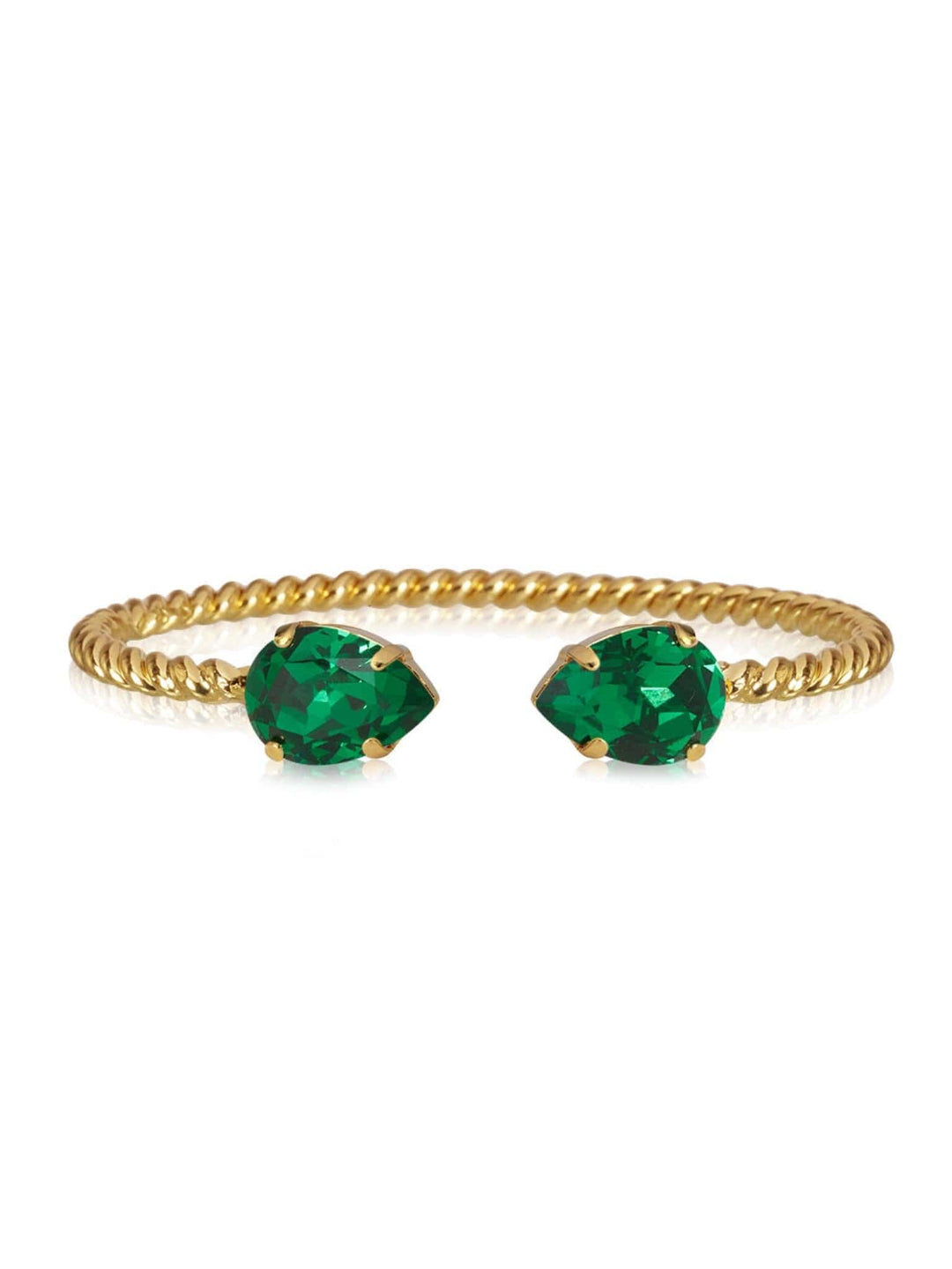 Caroline Svedbom armbånd Mini drop bracelet  - majestic green