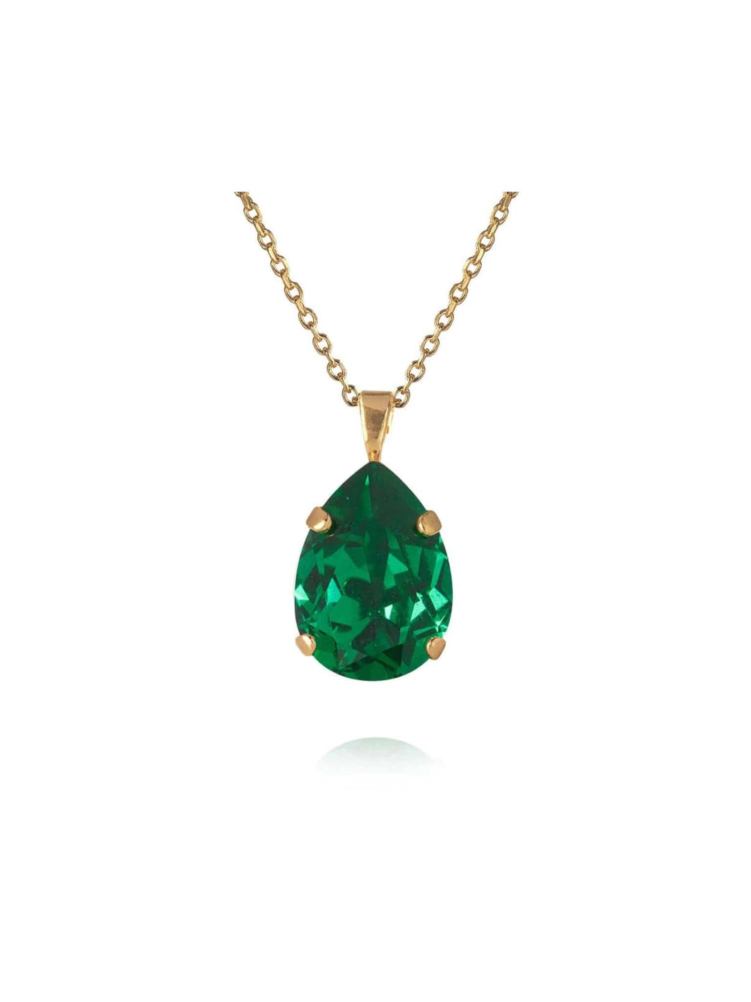 Caroline Svedbom halskjeder Mini drop necklace - majestic green