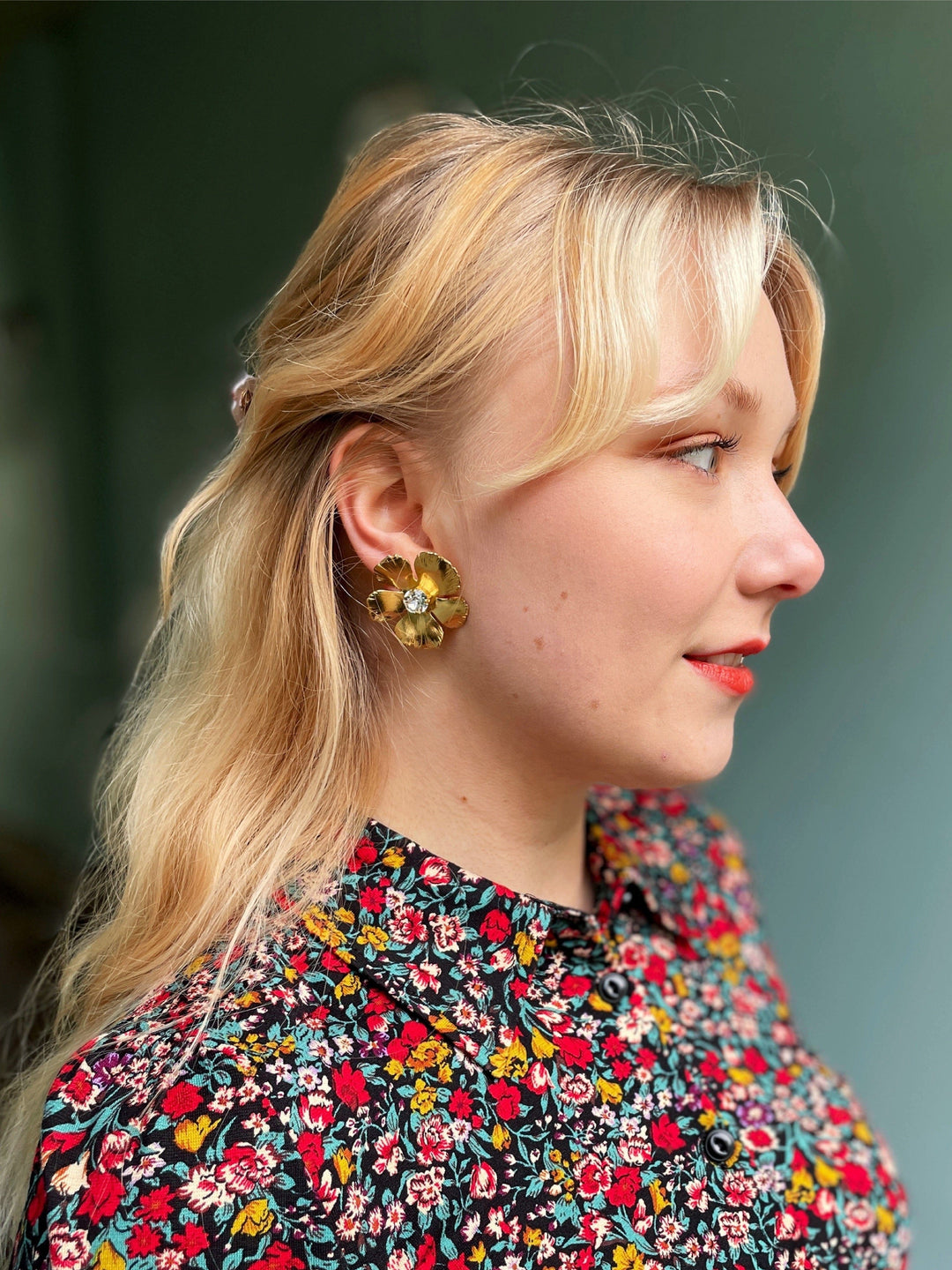 Caroline Svedbom øredobber Anemone earrings - aquamarine