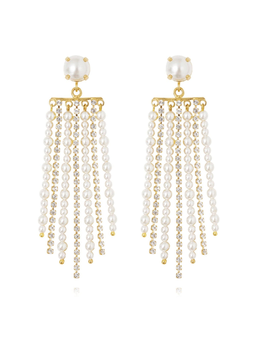 Caroline Svedbom øredobber Donna earrings - pearl/crystal