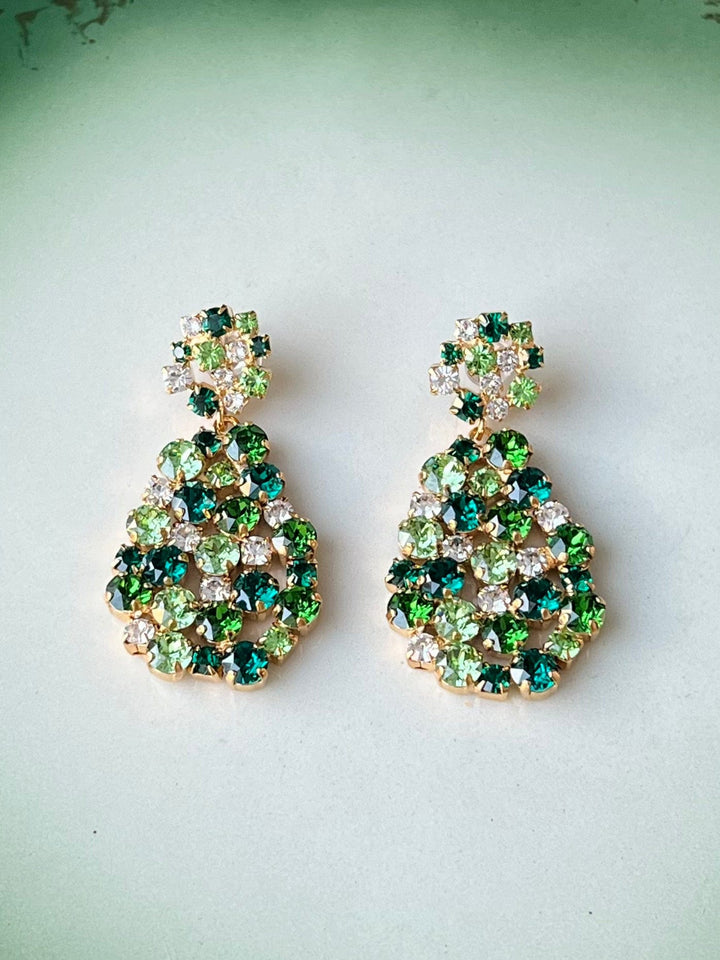 Caroline Svedbom øredobber Hanna earrings - green combo