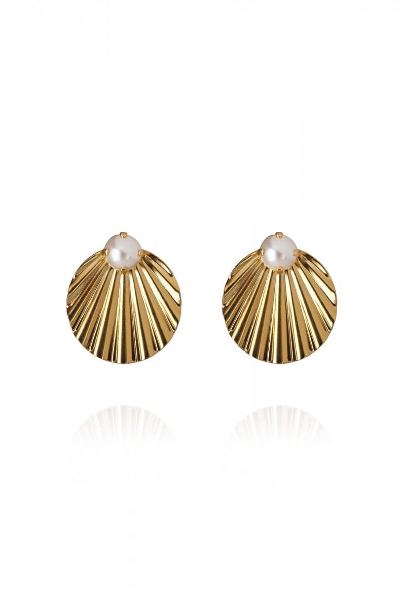 Caroline Svedbom øredobber Milos gold earrings