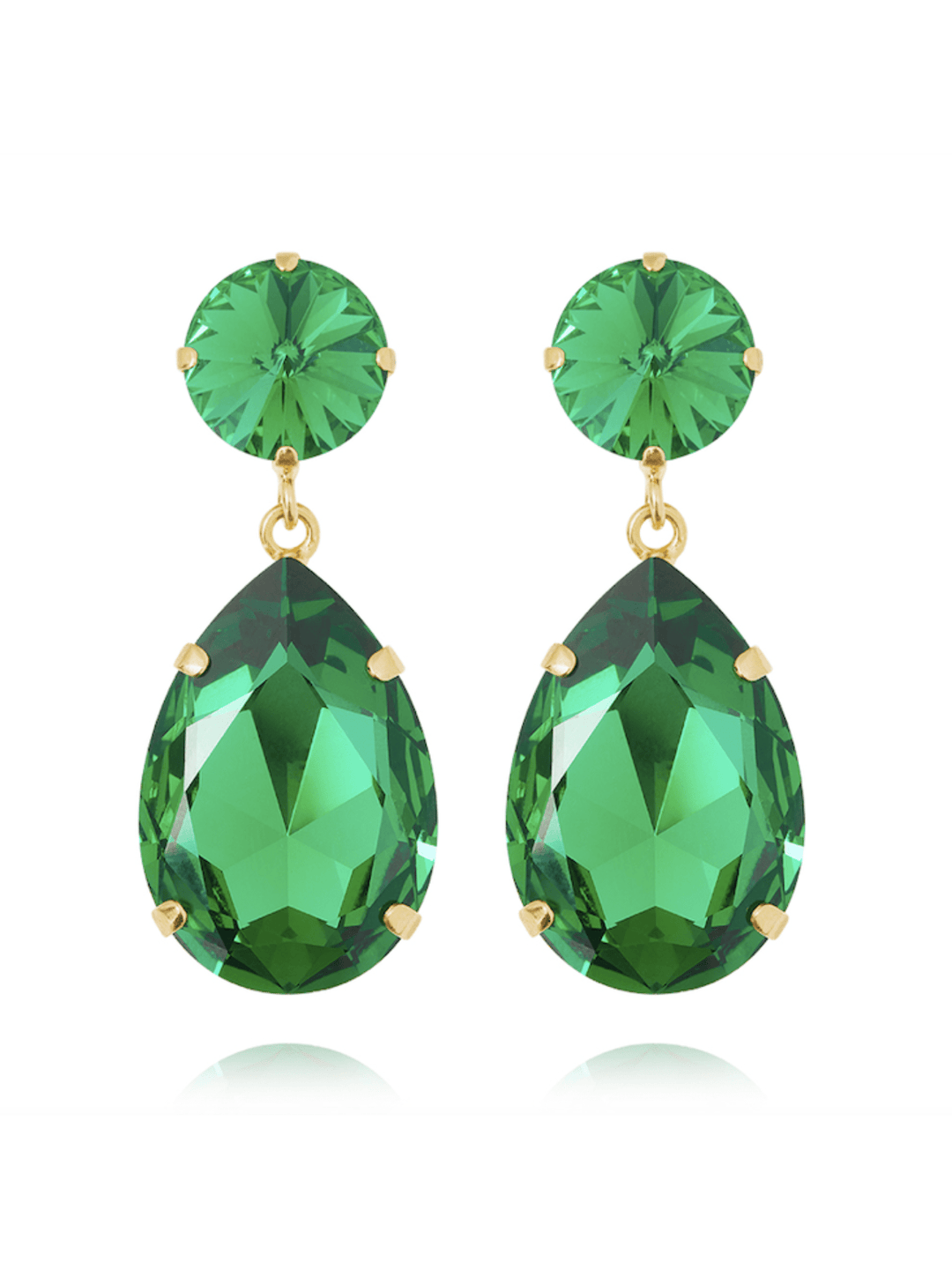 Caroline Svedbom øredobber Perfect drop earrings - majestic green