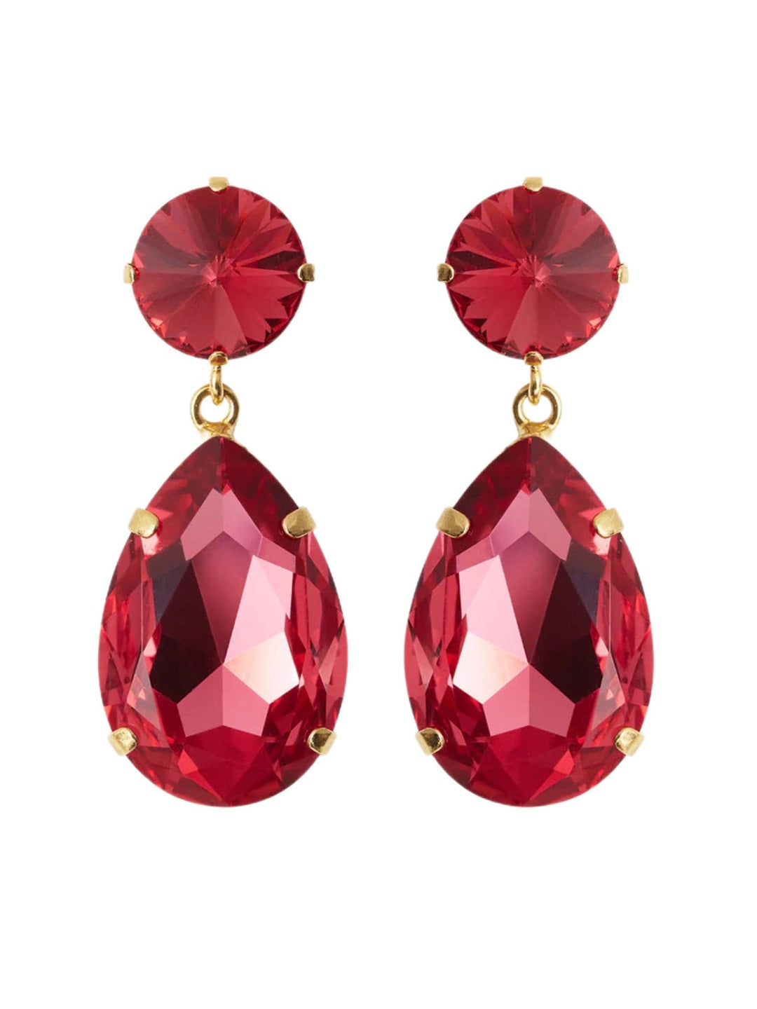 Caroline Svedbom øredobber Perfect drop earrings - mulberry red