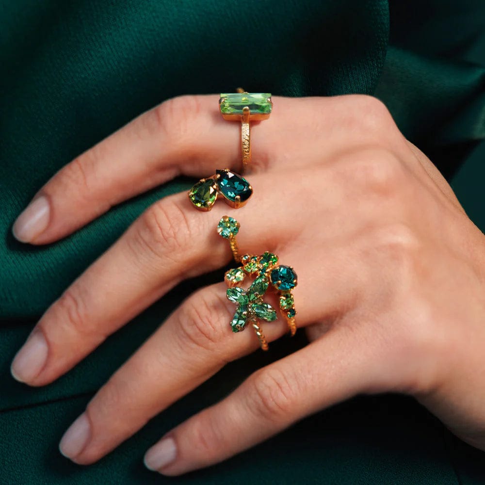 Caroline Svedbom ringer Stardust ring - green combo