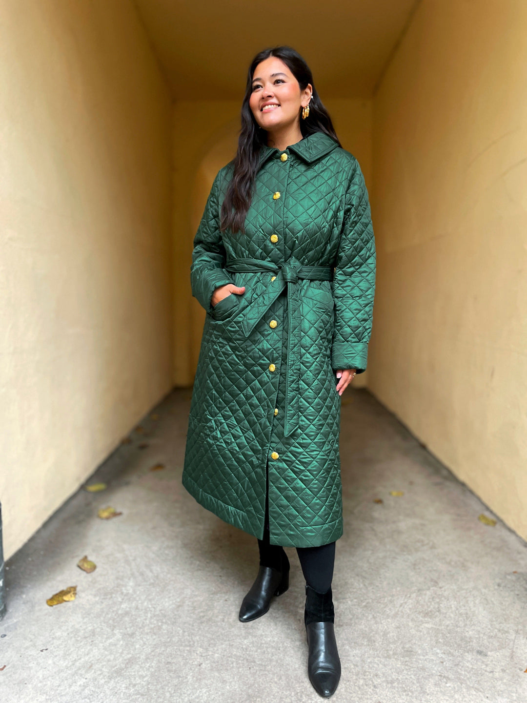 Dianas Vintage kåper Franz Coat quilt - grønn