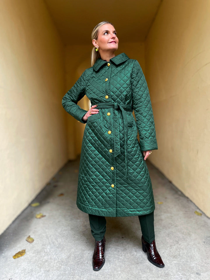 Dianas Vintage kåper Franz Coat quilt - grønn