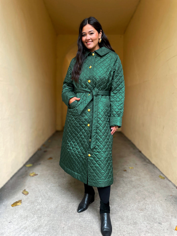 Dianas Vintage kåper Franz Coat quilt - grønn