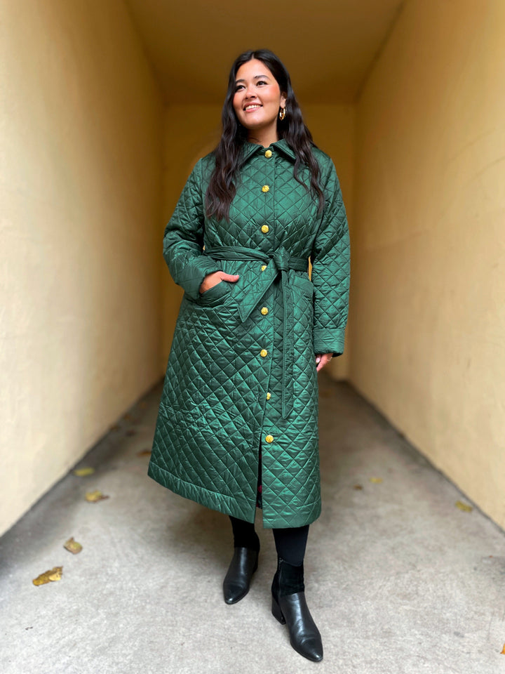 Dianas Vintage kåper Franz Coat quilt - grønn