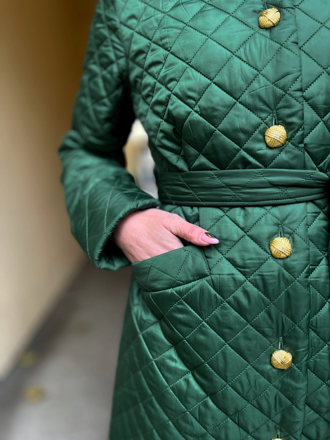 Dianas Vintage kåper Franz Coat quilt - grønn