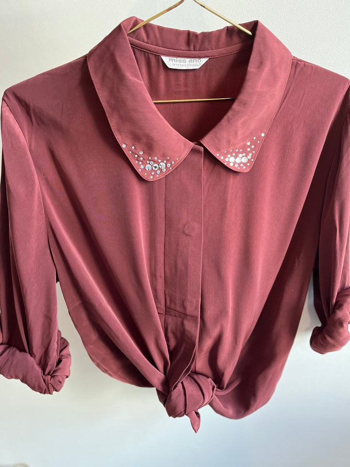 Vintage Vintage bluser L Vintagebluse - Bling, ding, ding, str L