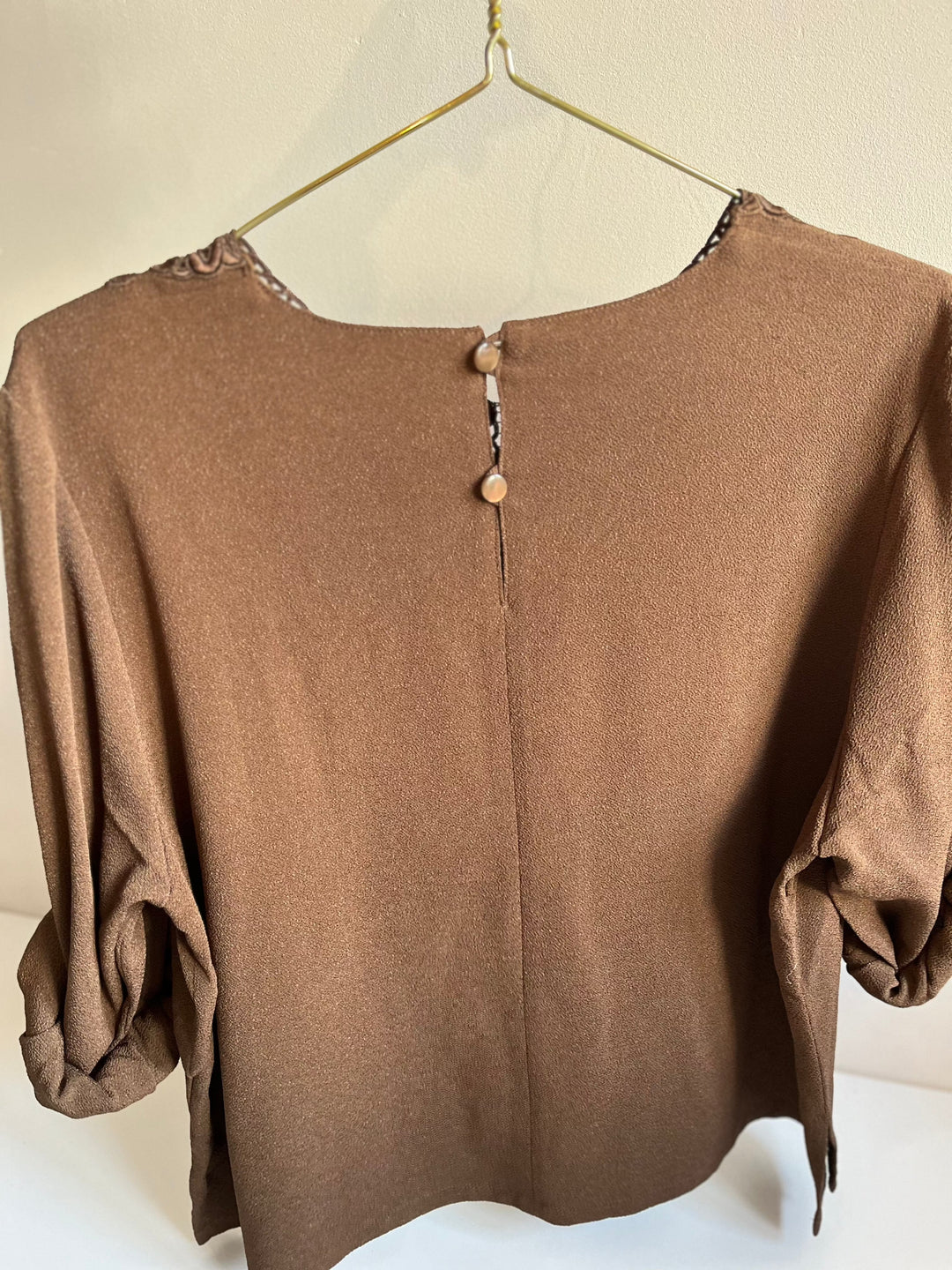 Vintage Vintage bluser L Vintagebluse - Broderi, str L