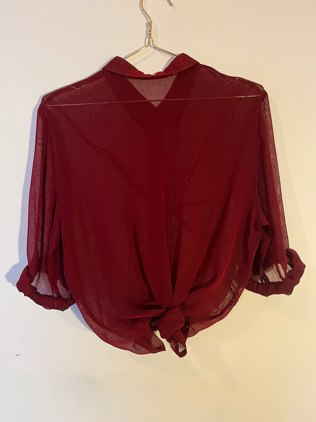 Vintage Vintage bluser S Vintagebluse - Burgunderdrøm, str S