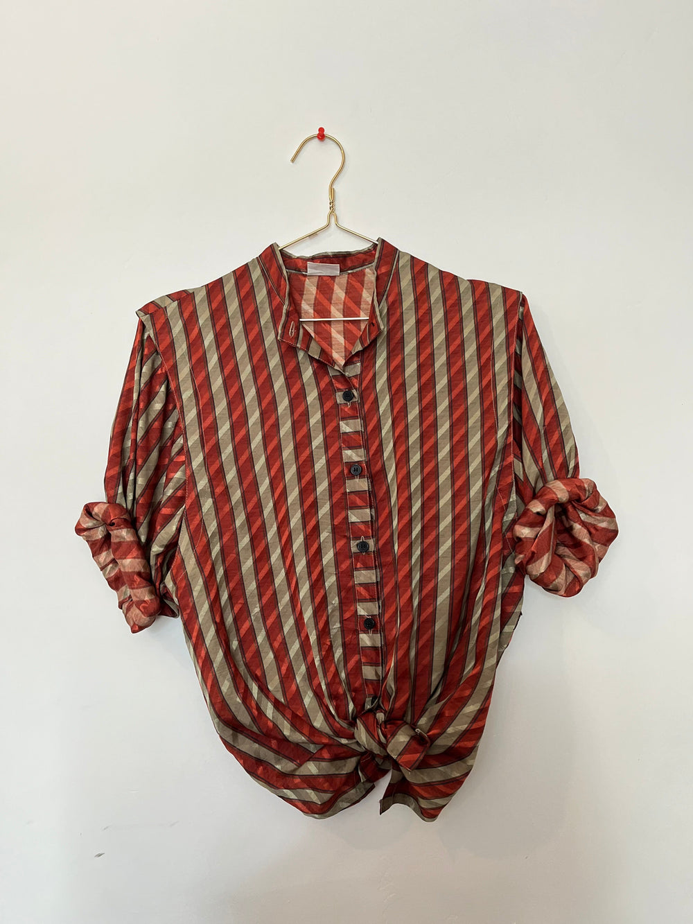 Vintage Vintage bluser M Vintagebluse - Glansstriper, str M