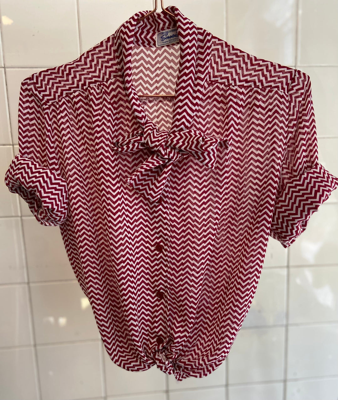 Vintage Vintage bluser L Vintagebluse - Grafer, str L