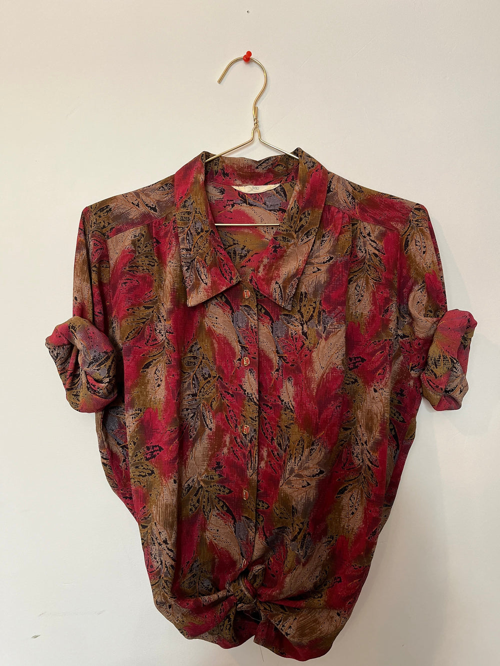 Vintage Vintage bluser XL Vintagebluse - Høstblader, str XL