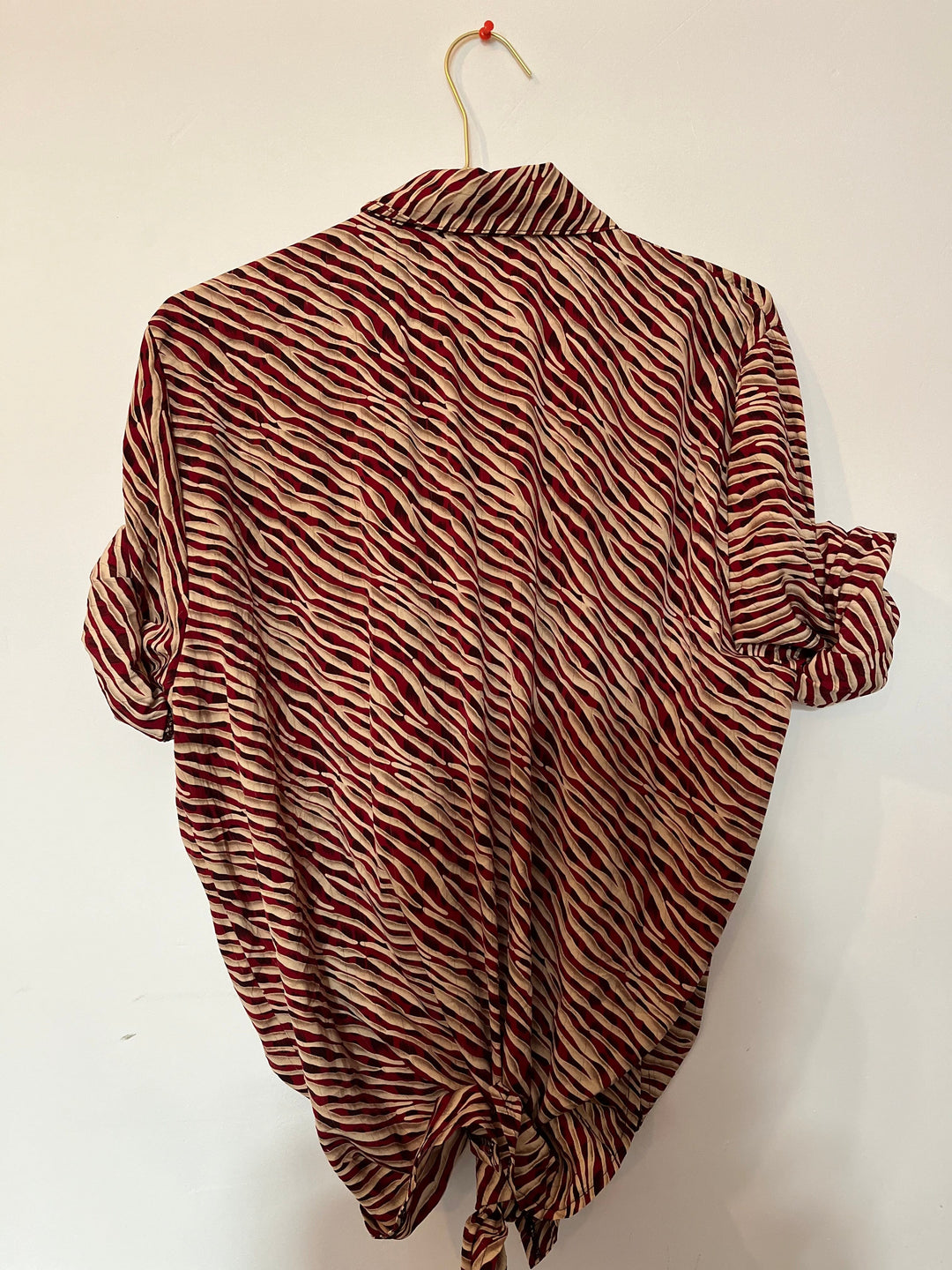 Vintage Vintage bluser 3XL Vintagebluse - Rød zebra, str 3XL