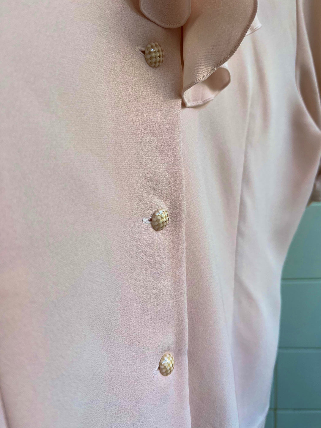 Vintage Vintage bluser S Vintagebluse - Rosa blonder, str S