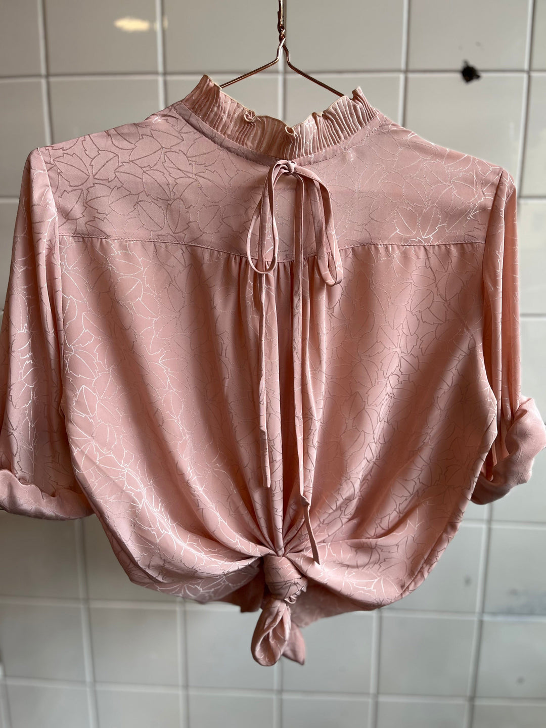 Vintage Vintage bluser L Vintagebluse - Rysjer og blader, str L