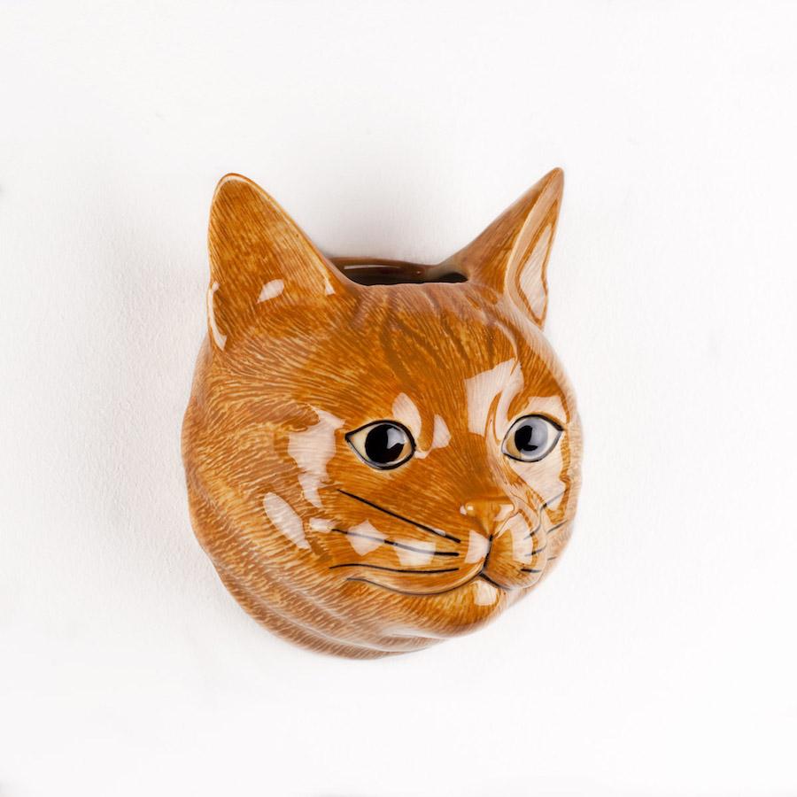 Quail Ceramics interiør Vincent cat - wall vase